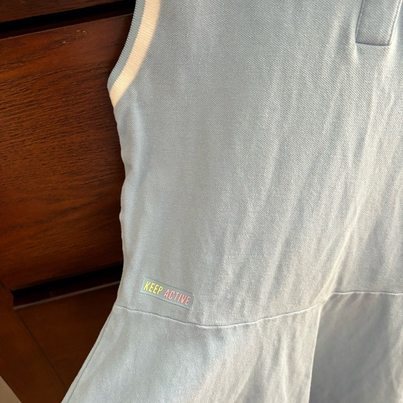 Girls Size 10/12 Zara Blue and White Pique Polo Activewear Tennis Dress - Picture 4 of 7
